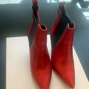 Anine Bing Stevie Moto Boots - Red